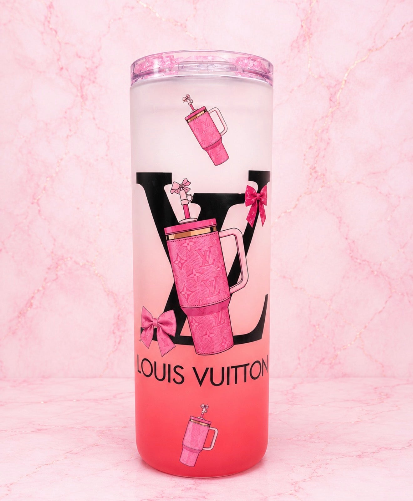 25oz ombré tumbler glass