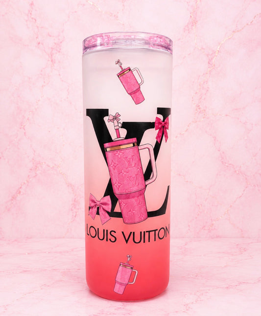 25oz ombré tumbler glass